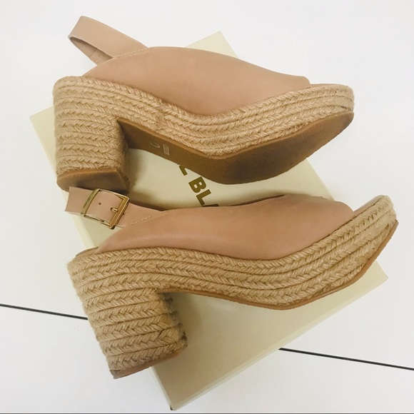 ALL BLACK Chunky Sling Heel Nude Padrille size 39 - Picture 5 of 16